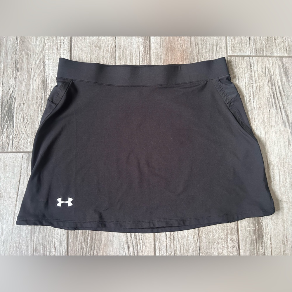 UNDER ARMOUR Size Small/P Black Heat Gear Loose Golf Tennis Sport Skirt